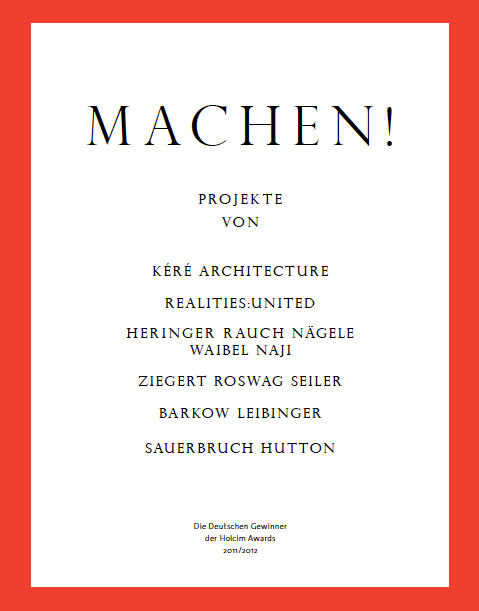 MACHEN! Holcim Award for sustainable construction